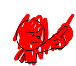 Red Color Man!! sticker #13845523