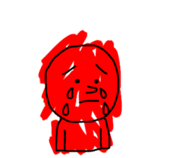 Red Color Man!! sticker #13845528