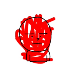 Red Color Man!! sticker #13845530