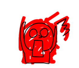 Red Color Man!! sticker #13845531