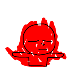 Red Color Man!! sticker #13845533