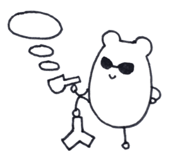 A little gloomy hamster sticker #13845753