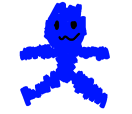 BLUE MAN!!! sticker #13846375