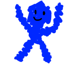 BLUE MAN!!! sticker #13846376