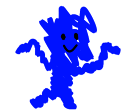 BLUE MAN!!! sticker #13846383