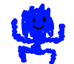 BLUE MAN!!! sticker #13846384