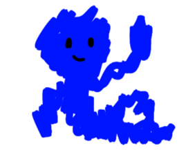 BLUE MAN!!! sticker #13846385