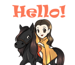 Singer Puifai & Haya the friesian horse sticker #13846390