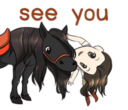 Singer Puifai & Haya the friesian horse sticker #13846392