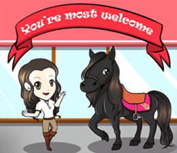 Singer Puifai & Haya the friesian horse sticker #13846395