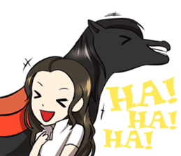 Singer Puifai & Haya the friesian horse sticker #13846396
