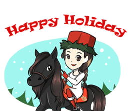 Singer Puifai & Haya the friesian horse sticker #13846397