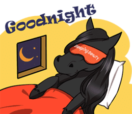 Singer Puifai & Haya the friesian horse sticker #13846398