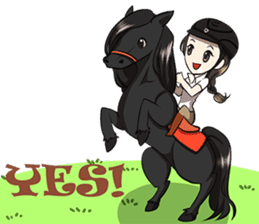 Singer Puifai & Haya the friesian horse sticker #13846400