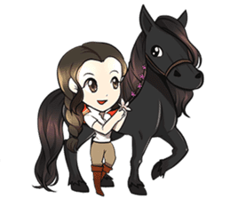 Singer Puifai & Haya the friesian horse sticker #13846401