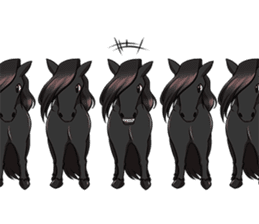 Singer Puifai & Haya the friesian horse sticker #13846403