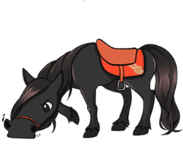 Singer Puifai & Haya the friesian horse sticker #13846404
