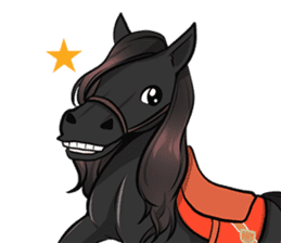 Singer Puifai & Haya the friesian horse sticker #13846405