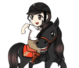 Singer Puifai & Haya the friesian horse sticker #13846409