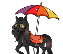 Singer Puifai & Haya the friesian horse sticker #13846411