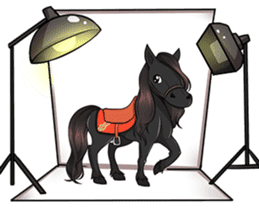 Singer Puifai & Haya the friesian horse sticker #13846416