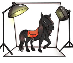 Singer Puifai & Haya the friesian horse sticker #13846416