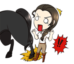 Singer Puifai & Haya the friesian horse sticker #13846417