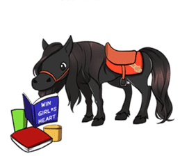 Singer Puifai & Haya the friesian horse sticker #13846419