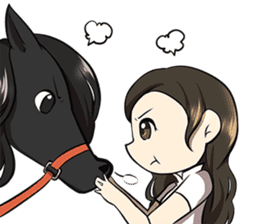 Singer Puifai & Haya the friesian horse sticker #13846420