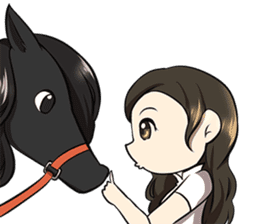 Singer Puifai & Haya the friesian horse sticker #13846422