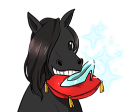 Singer Puifai & Haya the friesian horse sticker #13846423