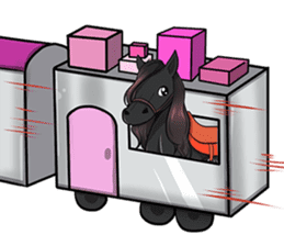 Singer Puifai & Haya the friesian horse sticker #13846426