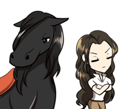Singer Puifai & Haya the friesian horse sticker #13846427