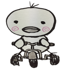 Chick of ink painting 2