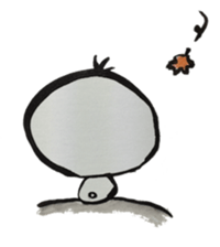 Chick of ink painting 2 sticker #13846491