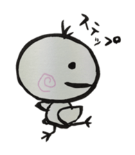 Chick of ink painting 2 sticker #13846494