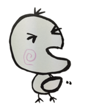 Chick of ink painting 2 sticker #13846500