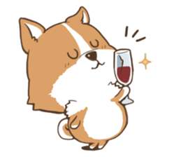 Corgi with dogs Sticker sticker #13847149