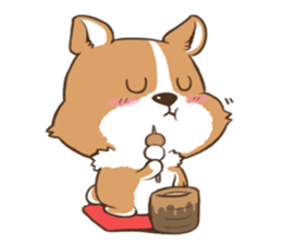Corgi with dogs Sticker sticker #13847163