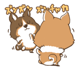 Corgi with dogs Sticker sticker #13847167
