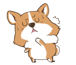 Corgi with dogs Sticker sticker #13847173