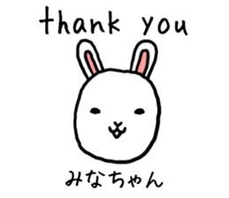 Minachan rabbit sticker #13848565