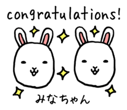 Minachan rabbit sticker #13848570