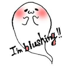 Stickers of a white ghost sticker #13848731