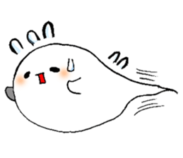 Stickers of a white ghost sticker #13848737