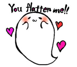 Stickers of a white ghost sticker #13848763
