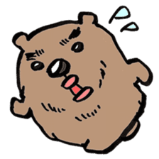 working bear`kumao` sticker #13849483