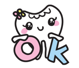 cute kawaii tooth sticker #13849840