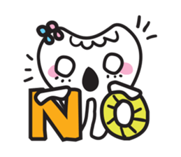 cute kawaii tooth sticker #13849841