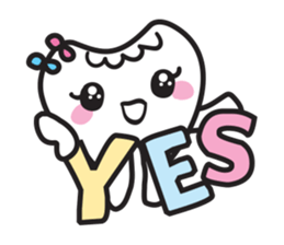 cute kawaii tooth sticker #13849842